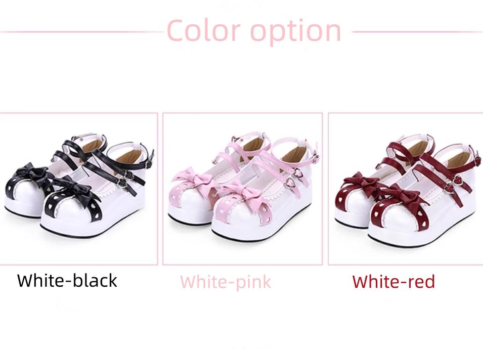 Lolita Platform Shoes Round Toe Thick Bottom Princess Shoes 37448:561726