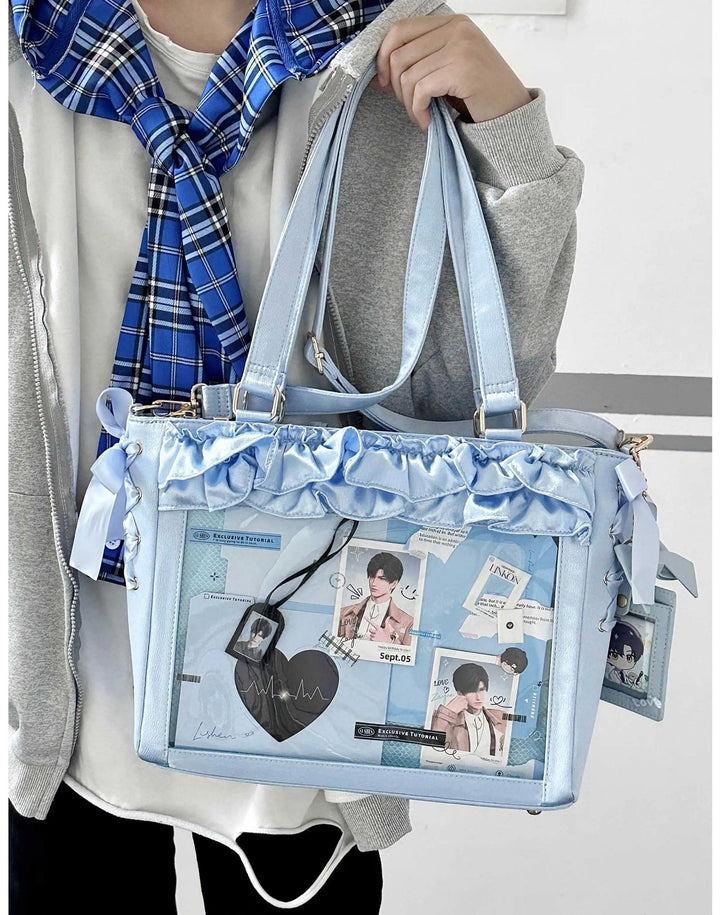Large Capacity Satin Lolita Itabag Handle/Crossbody Strap 43100:767143