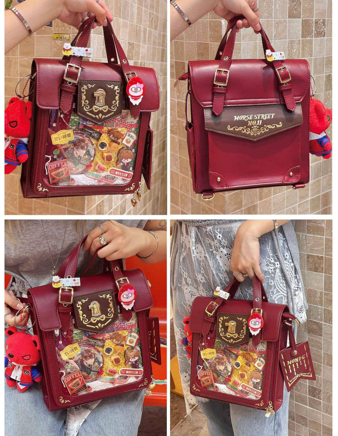 Vintage Embroidered Ita Bag, Clear Display Window 45415:846883