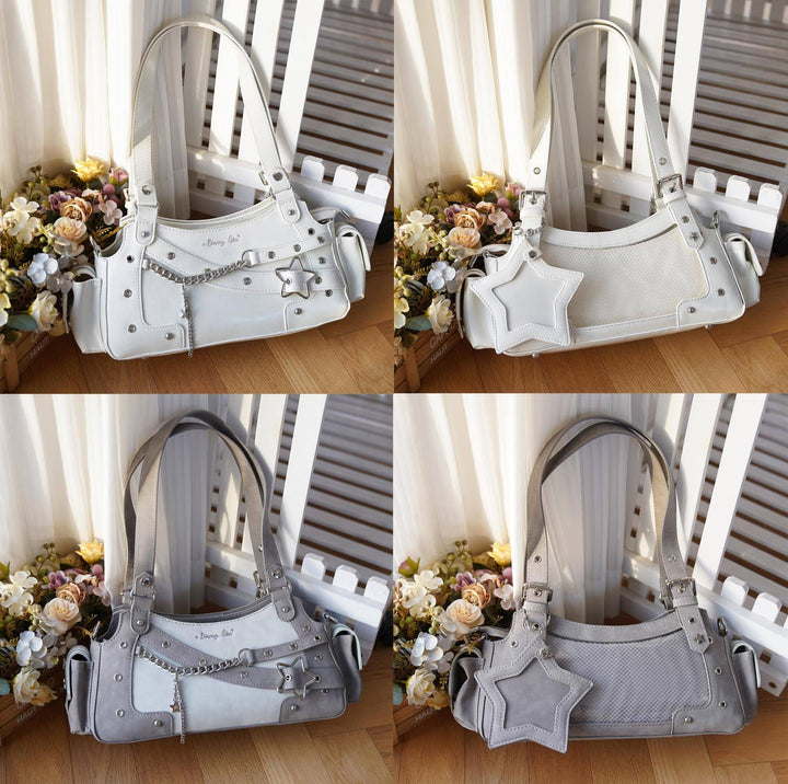 Punk Studded Ita Bag, Clear Window & Star Pouch 45416:847491