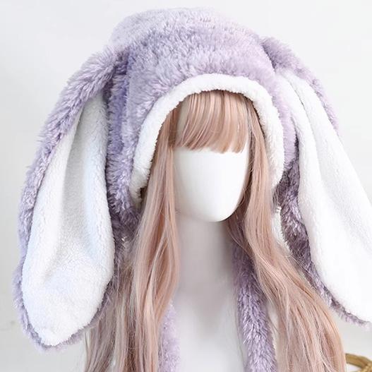 Lolita Kawaii Long Eared Bunny Hat Warm Multicolored Hat 28928:345004 28928:345004