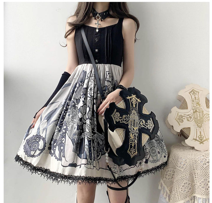 Gothic Lolita Bag, Two Detachable Shoulder Straps 45411:847028