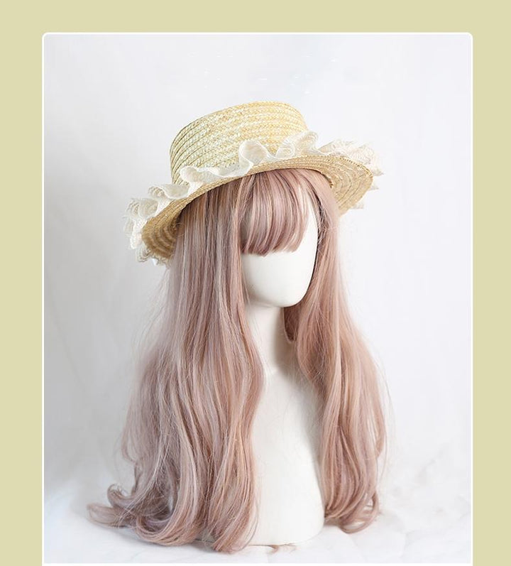 Mori Kei Straw Hat Cottagecore Lace Hat Handmade Strawhat 36444:523024 36444:523024