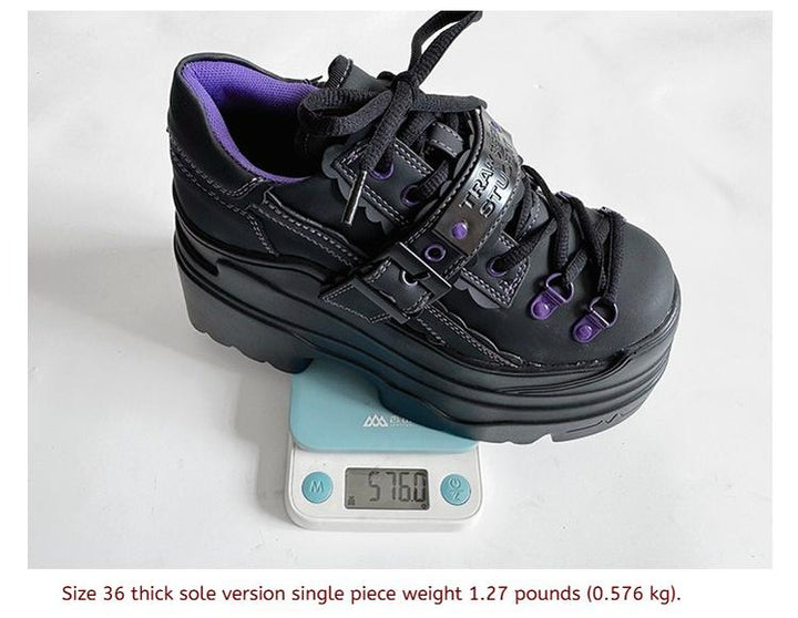 Y2K Platform Shoes, Contrast Color Design 43684:783168
