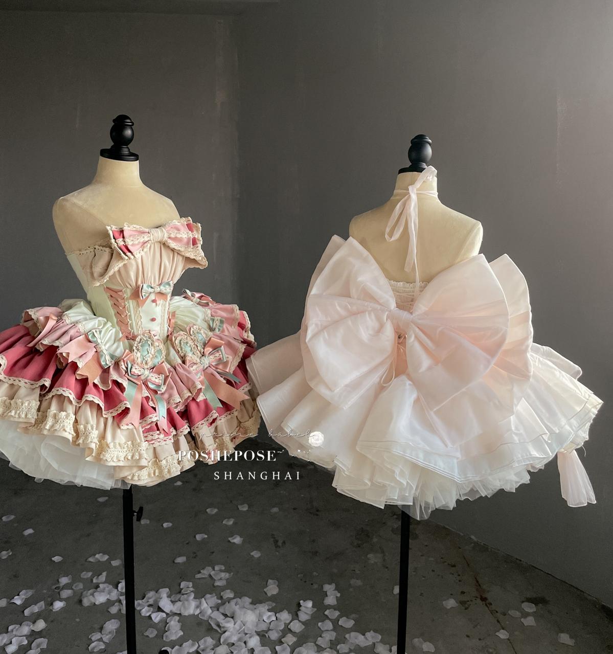 Pink Lolita Dress Corset Dress Princess Dress 36384:540760 36384:540760