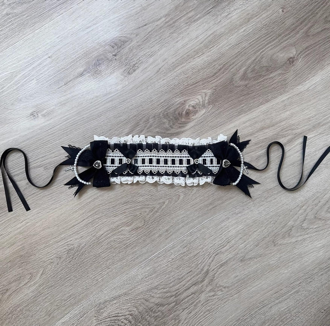 Black Striped Jirai Kei Set Up, Waist-cinching Dress (M) / L M S XL) 44921:828341