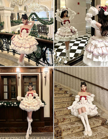 Lolita Dress Fishbone Dress Corset Dress Multicolor 36380:540668