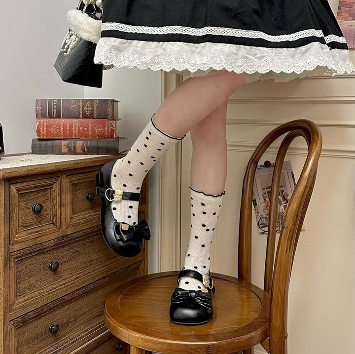 Preorder-Lolita Fashion Bow Tie Low Heel Shoes 4 Colors 22830:328234 22830:328234