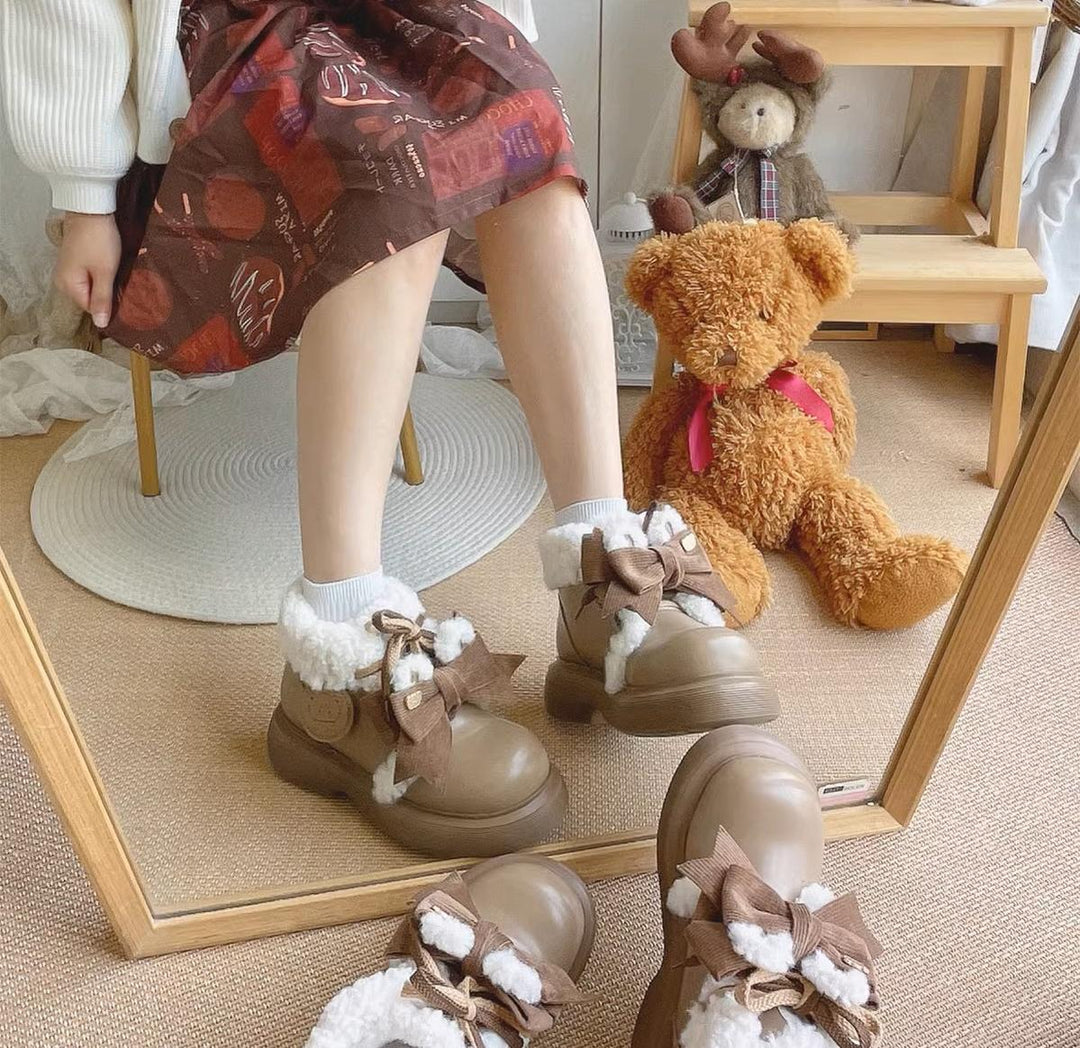 Kawaii Shoes Animal Ears Short Snow Boots 33770:447742 33770:447742