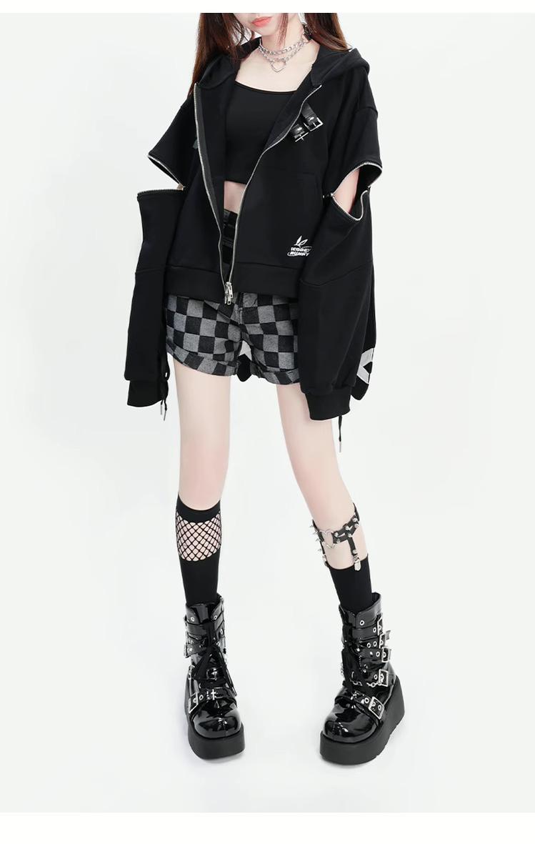 Kawaii Black Long Sleeve Hoodie With Rabbit Ears 22754:326864 22754:326864