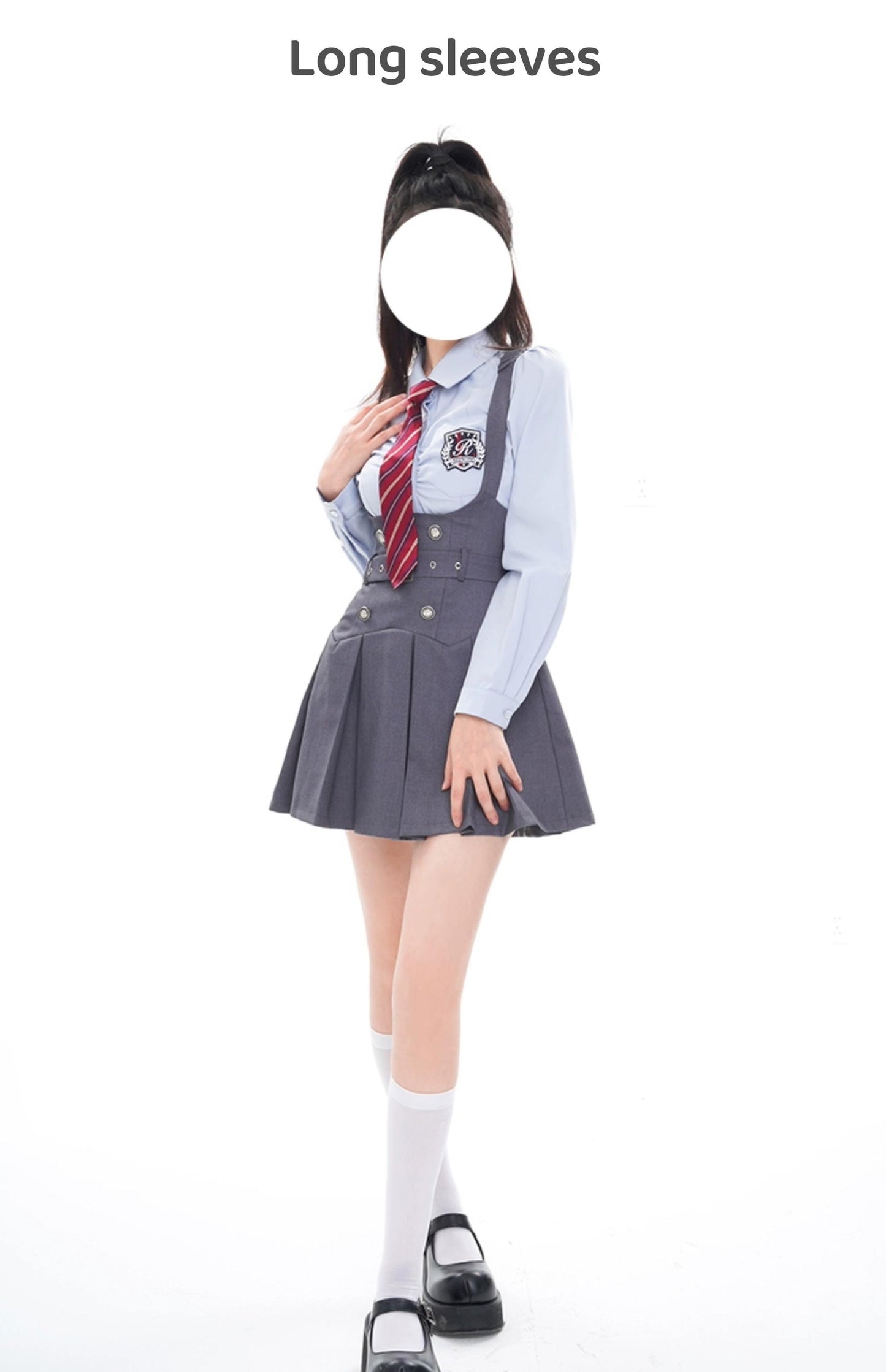 American Uniform Set College Style Skirt Preppy Blouse 36408:568078