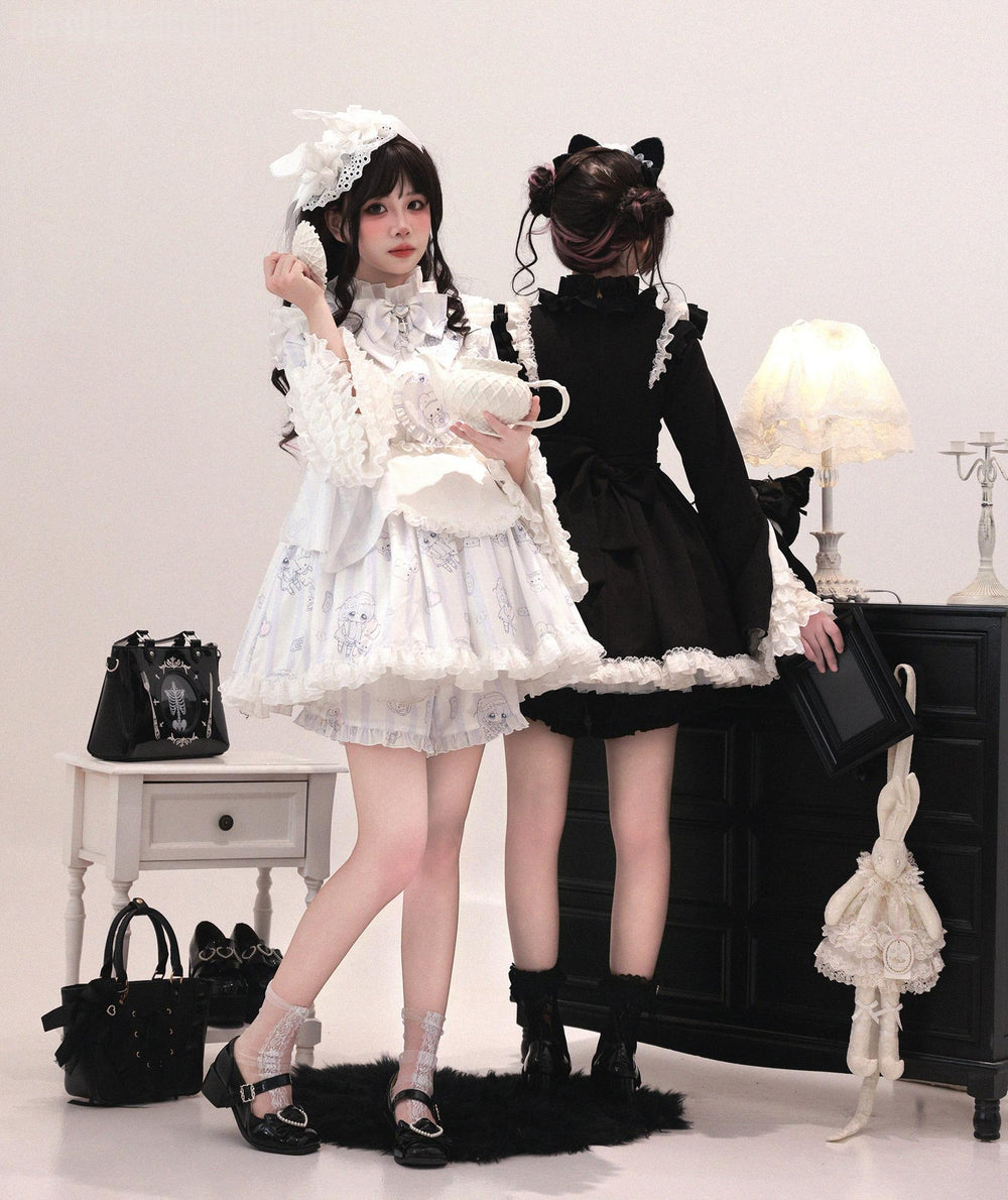 Maid-Inspired Dress Outfit, Detachable Apron 44427:807870