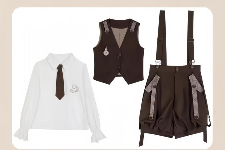 Vintage Ouji Lolita Outfit, Detective-Inspired 42714:782983