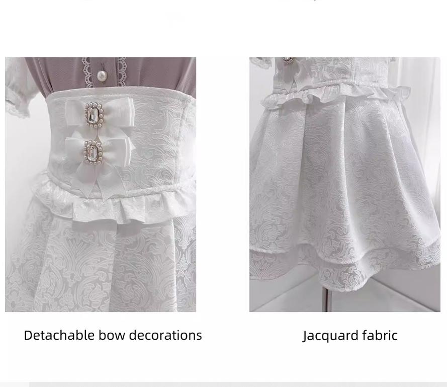 Jirai Kei Skirt Double Layer Skirt High Waist Jacquard Skirt 38738:600562