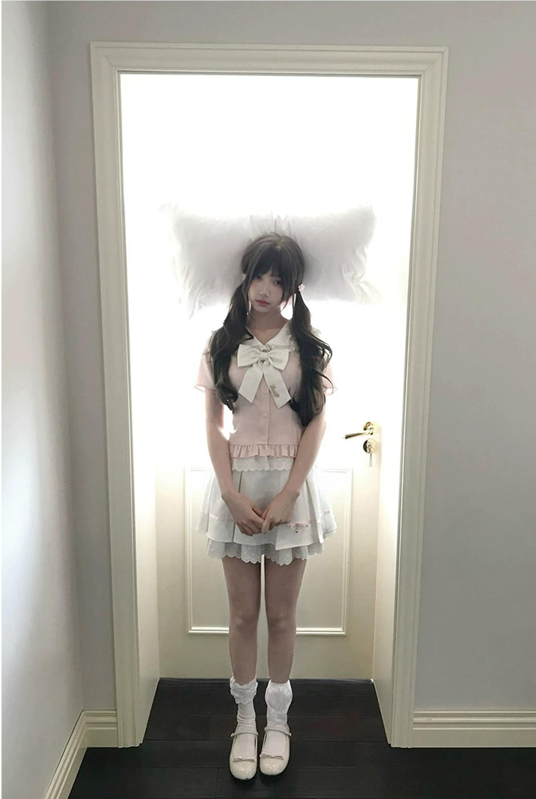 Ryousangata Sailor Collar Blouse, Pleated Skirt 45342:848124