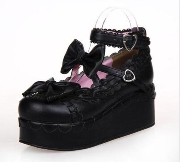 Lolita Shoes Platform Shoes With Bows And Laces (34 35 36 37 38 39 40 41 42 43 44 45 46 47) 31792:370748 (34 35 36 37 38 39 40 41 42 43 44 45 46 47) 31792:370748