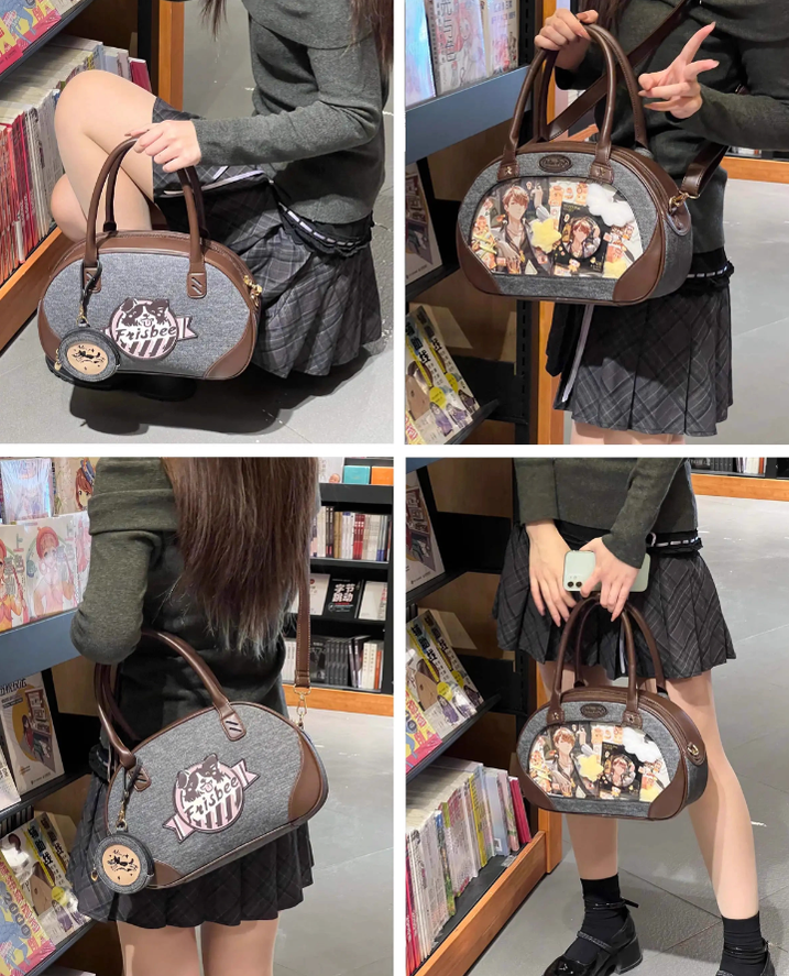 Adorable Itabag Dog Frisbee Crossbody Bag Embroidered Bag 38892:642480