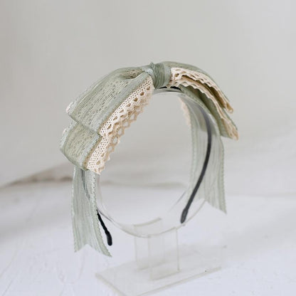 Lolita Headdress Mori Kei Hair accessory Matcha Green Lace Brooch Clasp 36426:520774