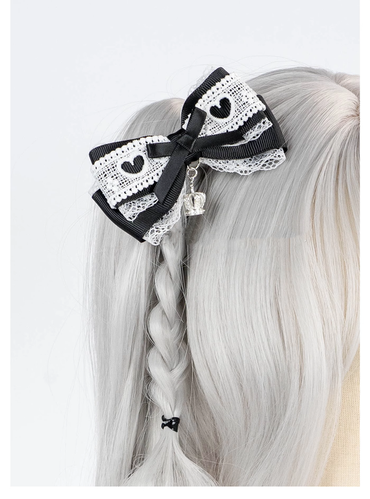 Jirai Kei Hair Clip Ryousangata Barrette Lolita Bow Headpiece 41588:704186