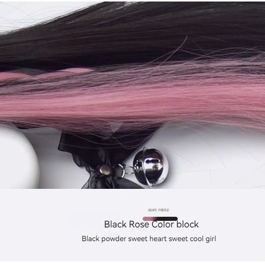 Y2K Long Straight Black Pink Wig For Sweet Spicy Girl 21882:318296 21882:318296