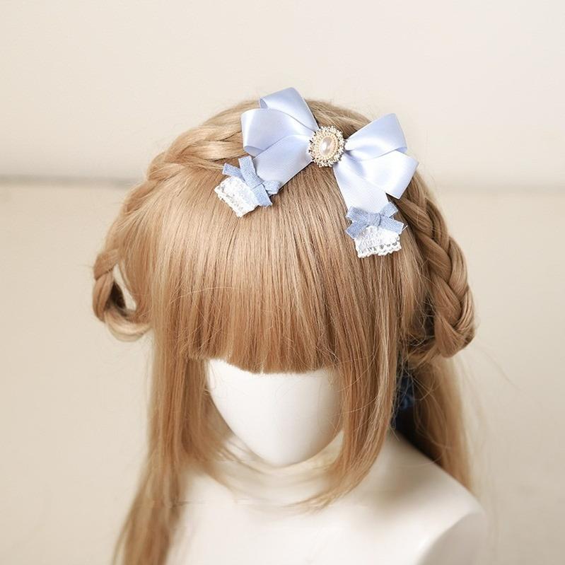 Lolita Headdress Butterfly KC Hairclip Blue Hair Accessory 35782:535980 35782:535980