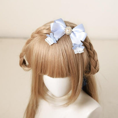 Lolita Headdress Butterfly KC Hairclip Blue Hair Accessory 35782:535980