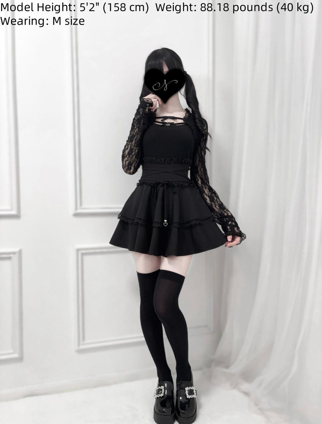 Solid Ryousangata Skirt, Built-in Safety Shorts 43656:782377