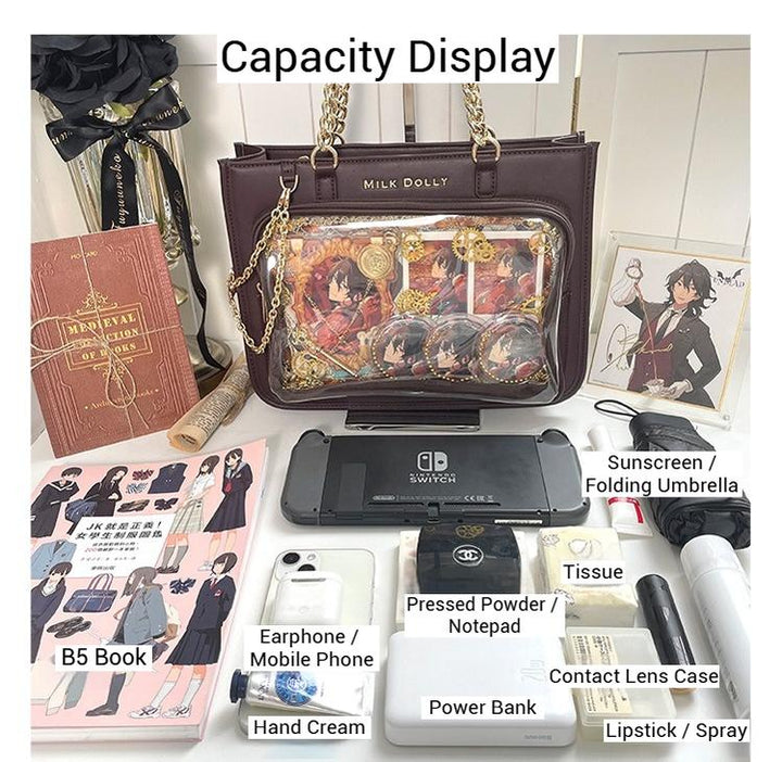 Large Capacity Ita Bag, Checkered Background 43233:779447