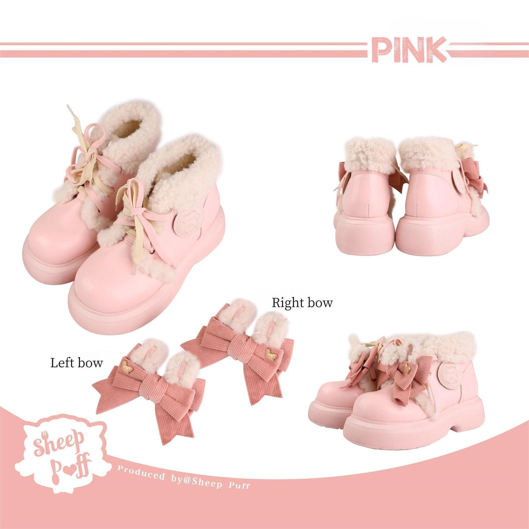 Kawaii Shoes Animal Ears Short Snow Boots (34 35 36 37 38 39 40 / Pink) 33770:447752 (34 35 36 37 38 39 40 / Pink) 33770:447752