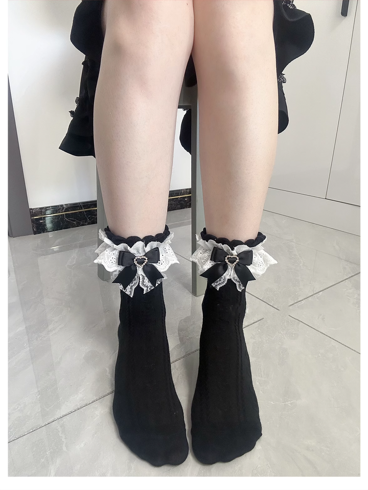 Lolita Socks Cotton Socks Jirai Kei Mid-calf Socks 40894:694068