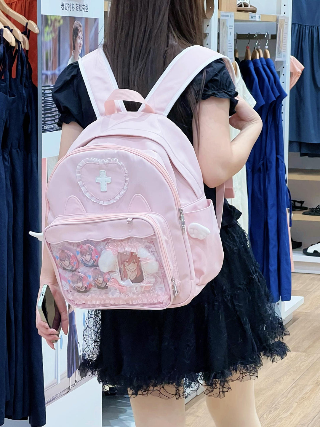 Jirai Kei Itabag Tenshi Kaiwai Backpack Blue And Pink Bag 38278:588590