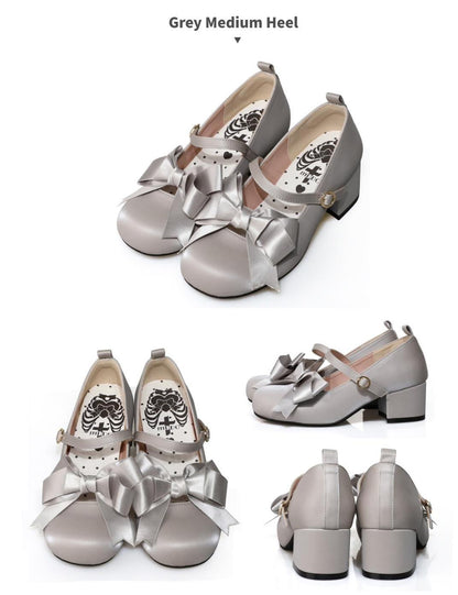 Lolita shoes Round Toe Heels Shoes Multicolors 35594:546420