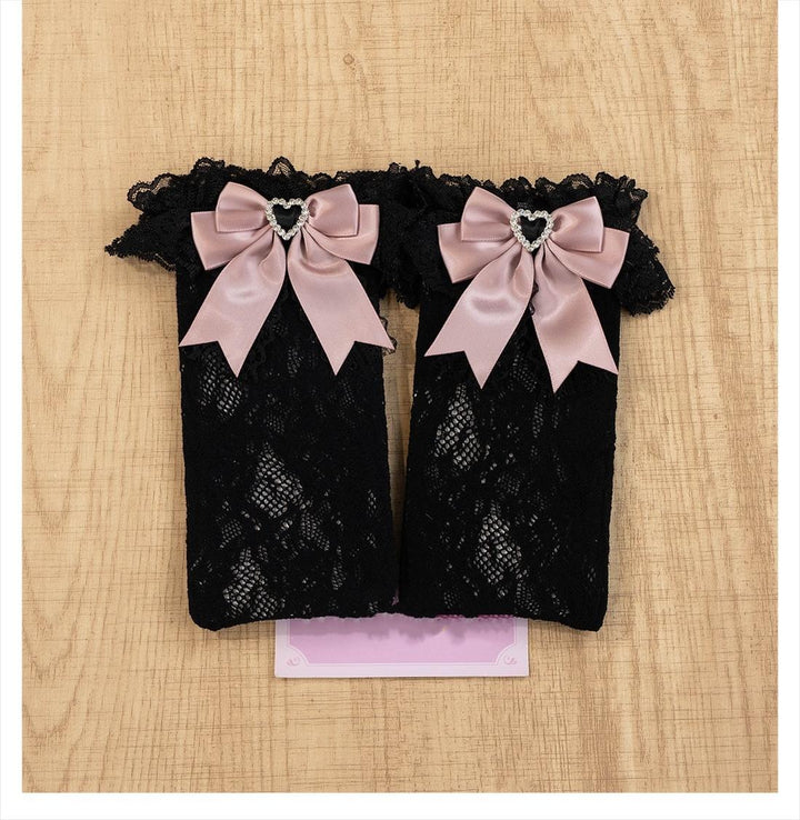 Jirai Kei Socks Kawaii Socks Bowknot Lace Mid-Calf Socks 21542:629530