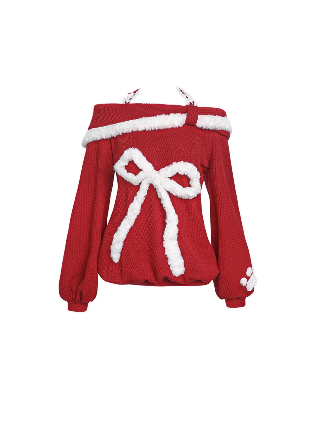 Christmas Outfit Set Red Cape Sweater And Shorts (M S XS) 41134:692154