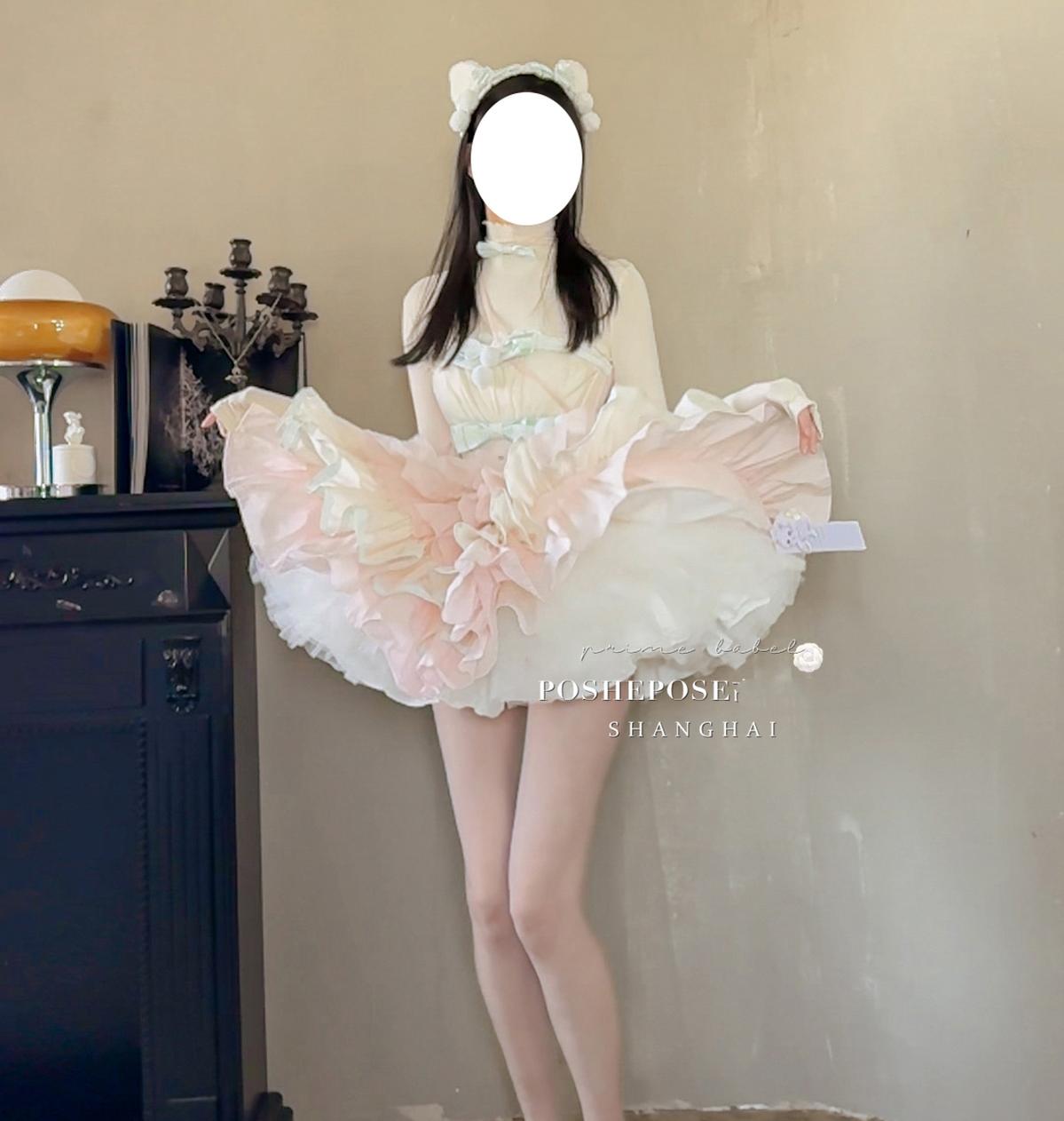 Lolita Petticoat Skirt White Multi-layer Pettipants 36394:549786