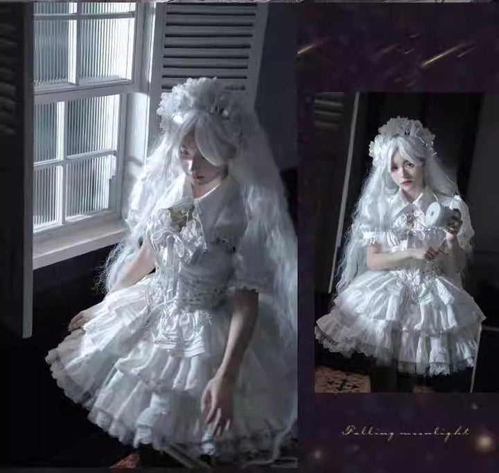 Gothic Lolita Dress Sweet Short Jumper Dress 38332:610856