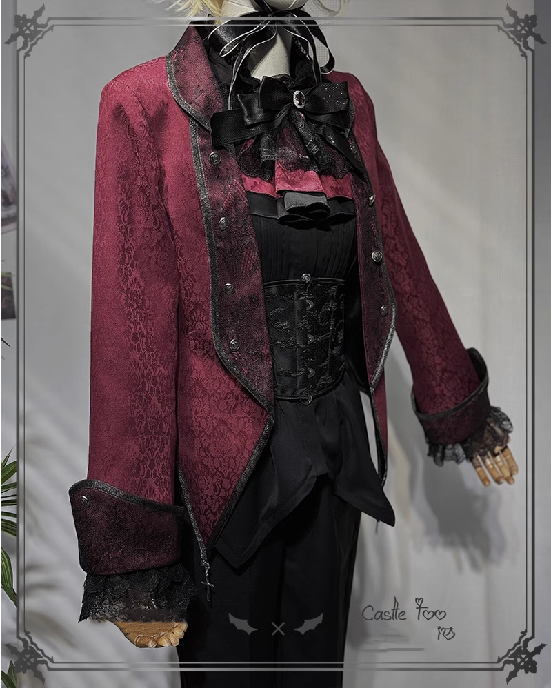 Ouji Lolita Outfit Prince Set Coat Shirt Pants 39364:629806