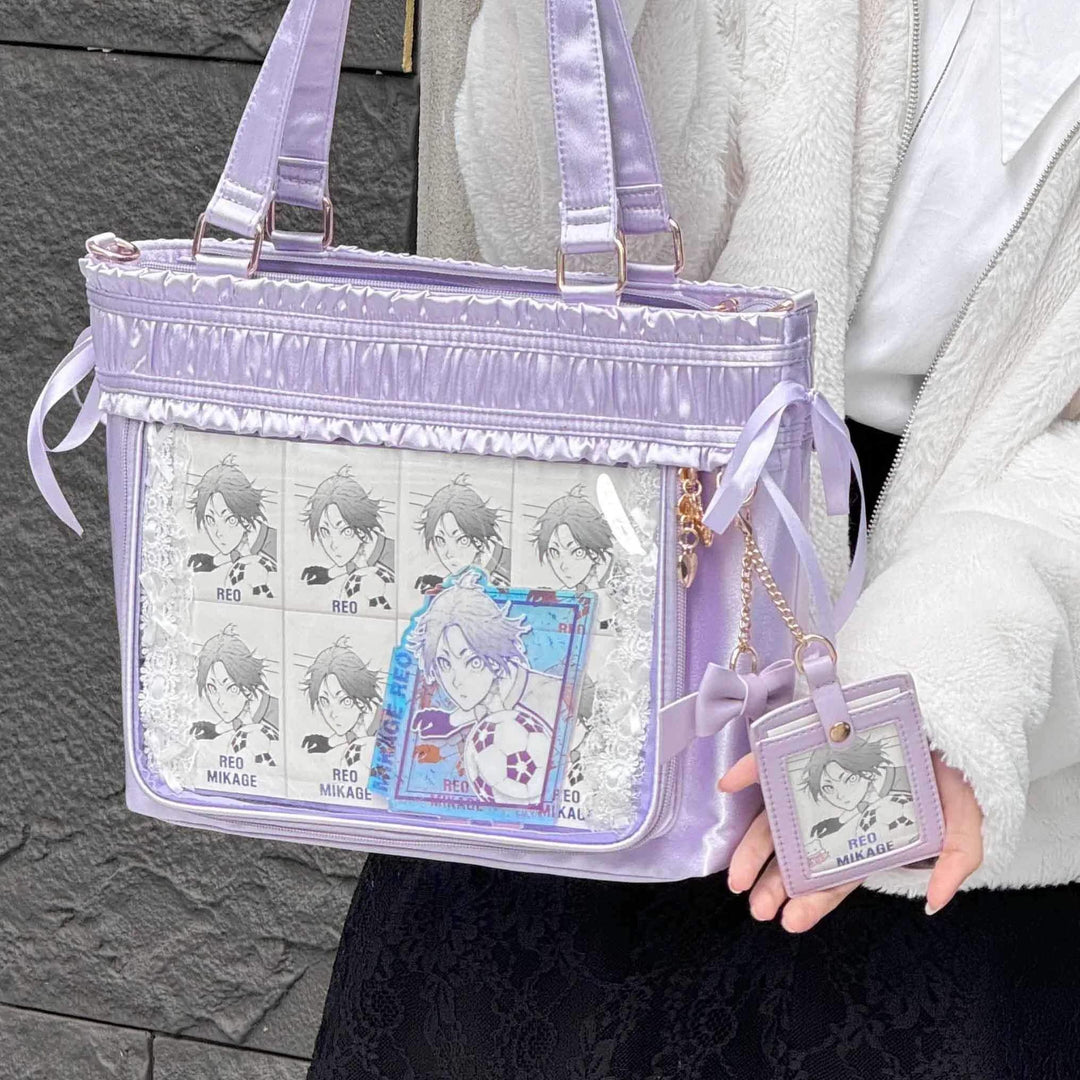 Lolita Itabag Ribbon Itabag Large Capacity Handbag Crossbody Bag (Violet) 41754:719214