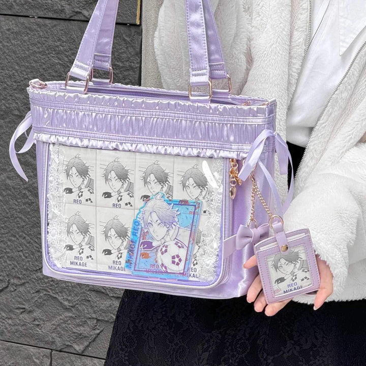 Lolita Itabag Ribbon Itabag Large Capacity Handbag Crossbody Bag (Violet) 41754:719214