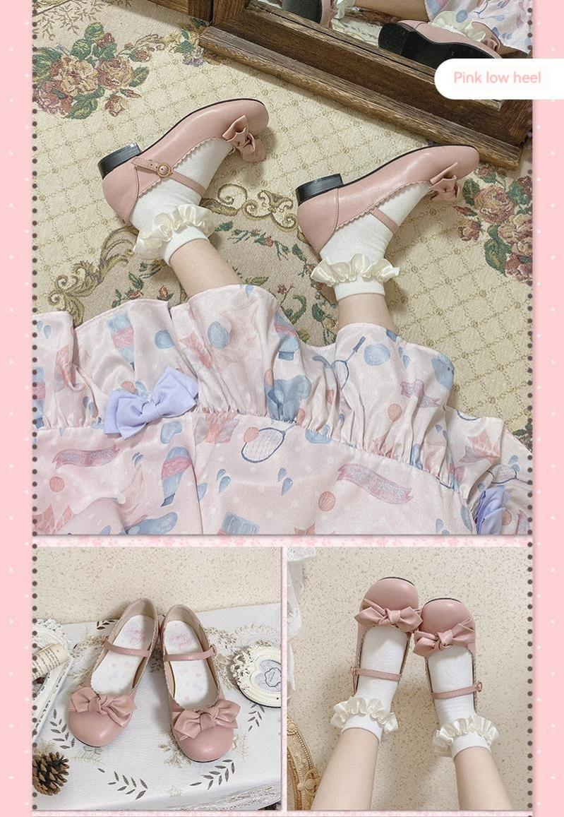 Kawaii Fashion Lolita Round-Toe Mary Jane Shoes Multicolor 22832:327364