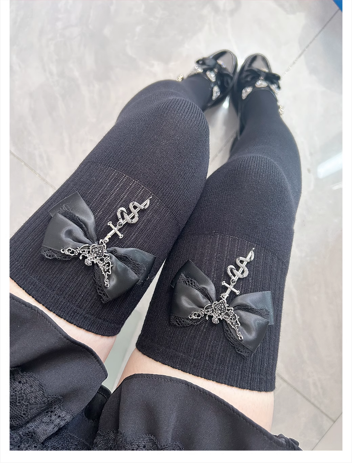 Gothic Over-the-Knee Socks Slimming Cashmere High Tube Socks 41890:723028