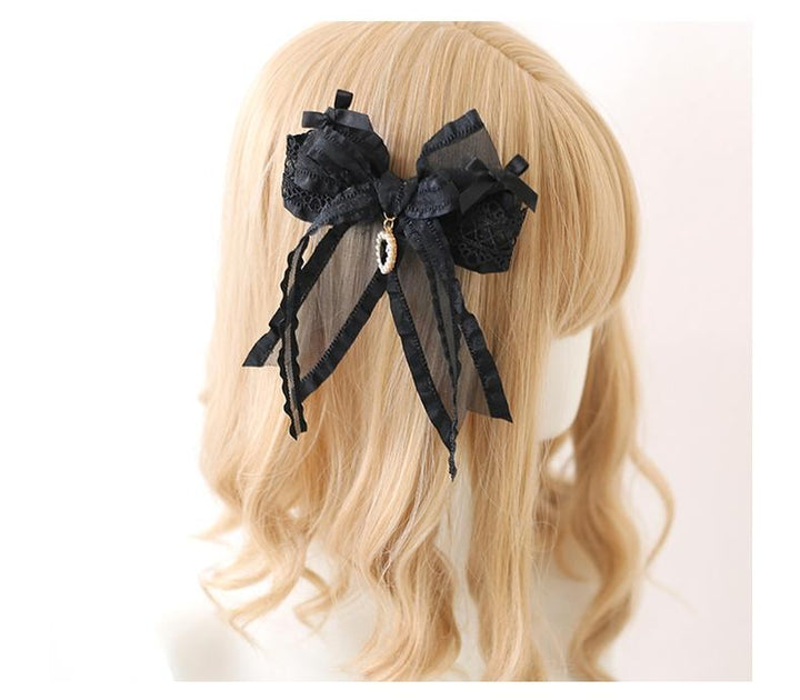 Lolita Hair Accessory Black Hand Sleeves Hair Clip Brooch 39112:613496