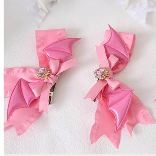 Jirai Kei Hair Clips Lolita Spice Girls Wing Hair Pins 22538:370406 22538:370406