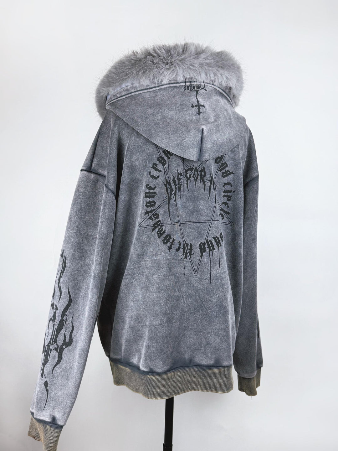 Gothic Winter Hooded Jacket, Fleece Lining 44148:798105