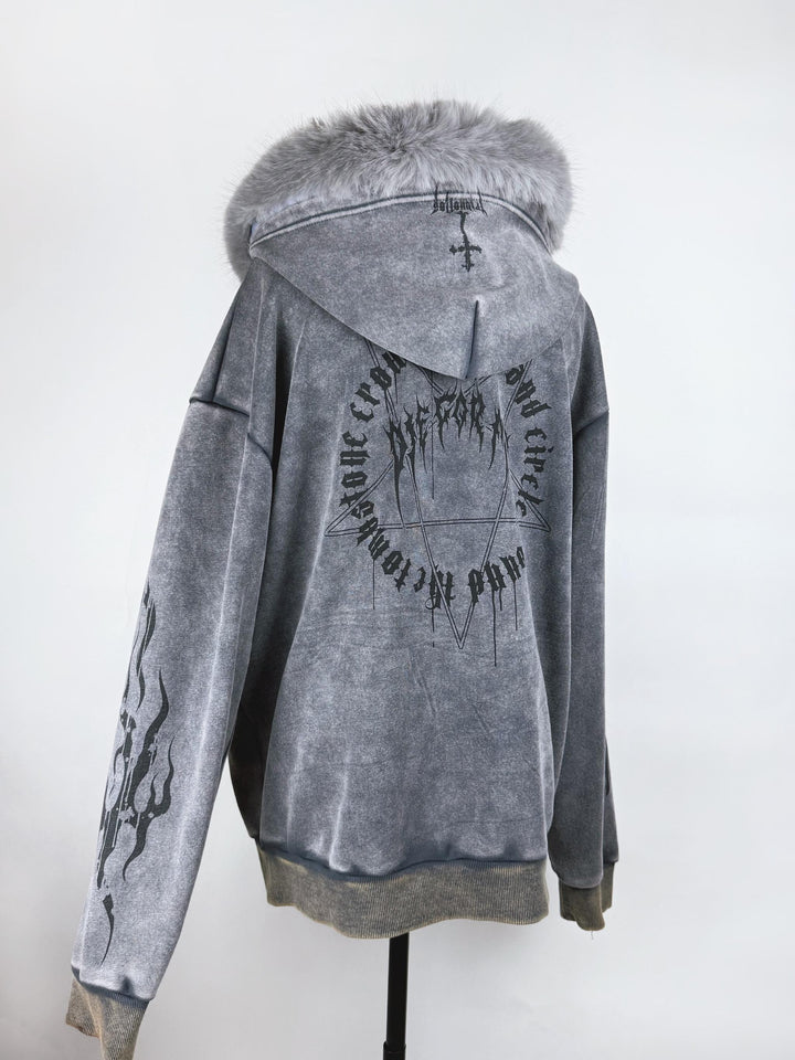 Gothic Winter Hooded Jacket, Fleece Lining 44148:798105