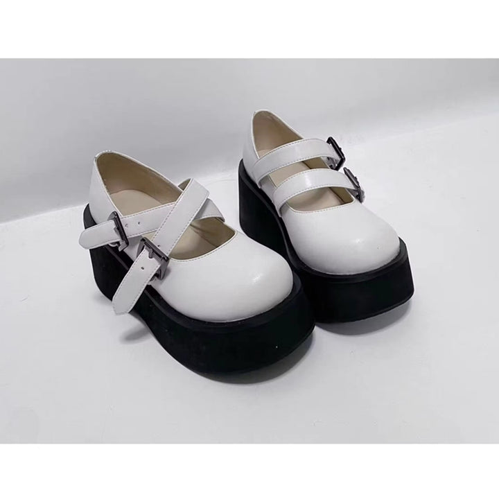 Lolita Black White Mary Jane Thick Sole Round Toe Shoes (33 34 35 36 37 38 39 40 41) 21868:315158 (33 34 35 36 37 38 39 40 41) 21868:315158