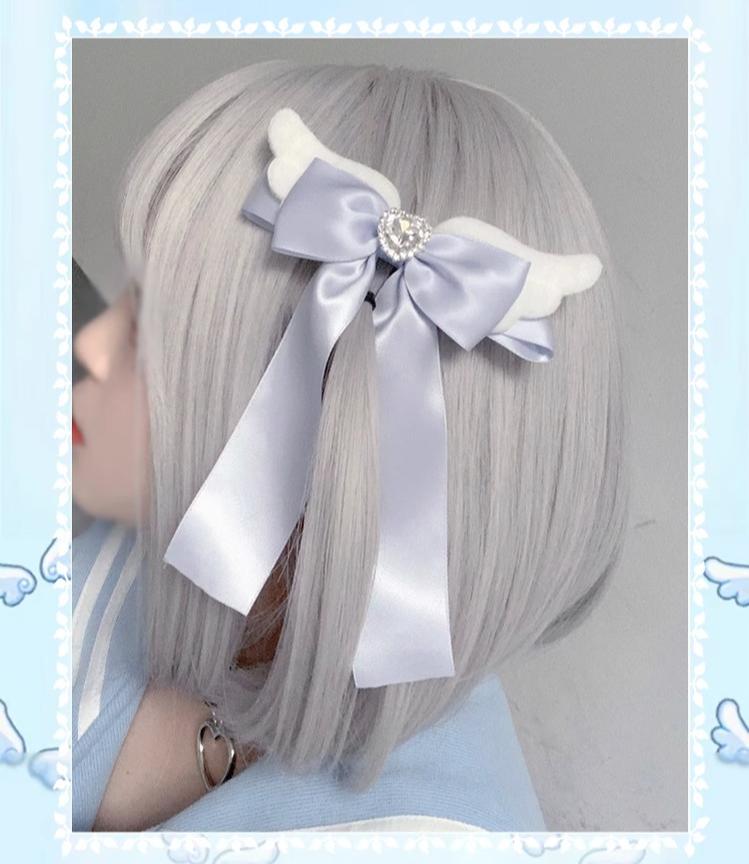 Jirai Kei Headwear Bow And Angel Wings Hair Clip 21670:441138