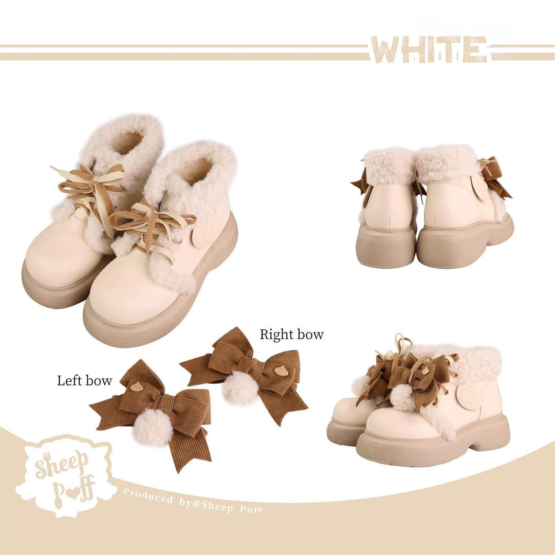 Kawaii Shoes Animal Ears Short Snow Boots (34 35 36 37 38 39 40 / White) 33770:447748 (34 35 36 37 38 39 40 / White) 33770:447748