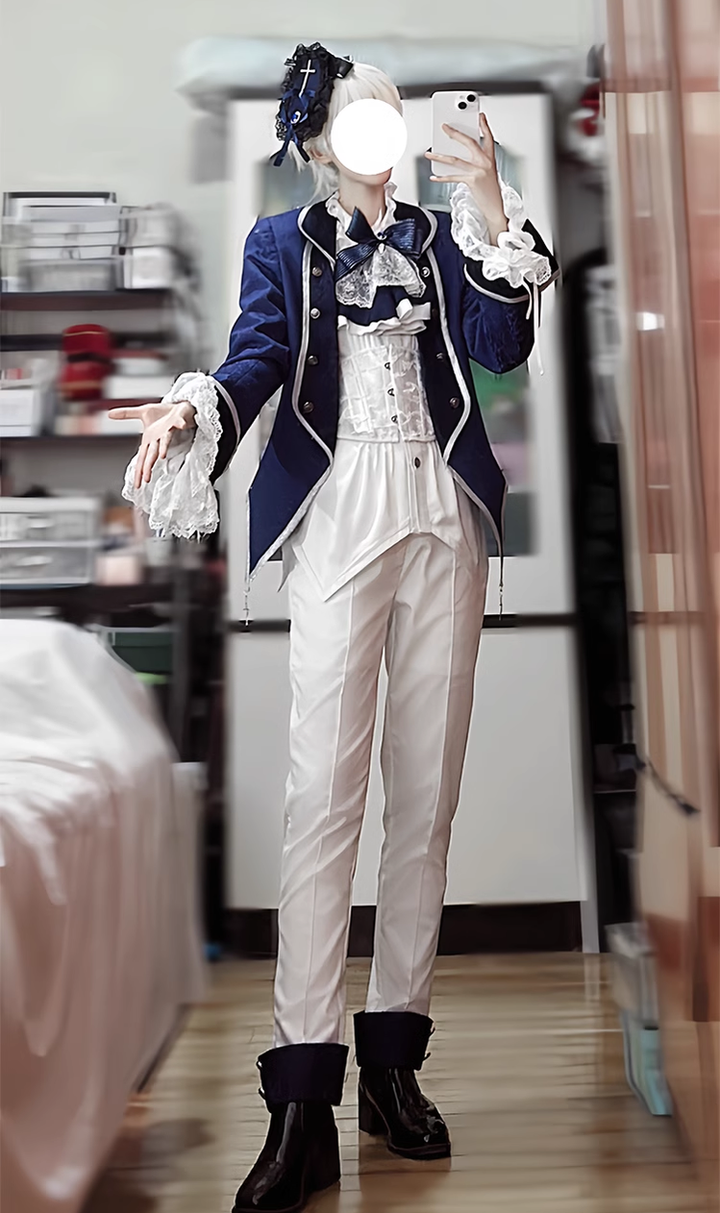 Ouji Lolita Outfit Prince Set Coat Shirt Pants 39364:629836