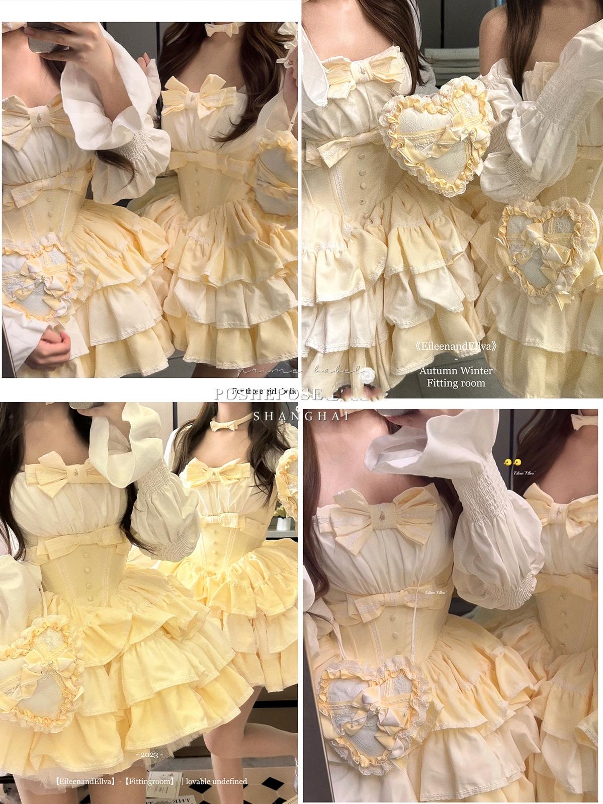 Lolita Dress Fishbone Dress Corset Dress Multicolor 36380:540686